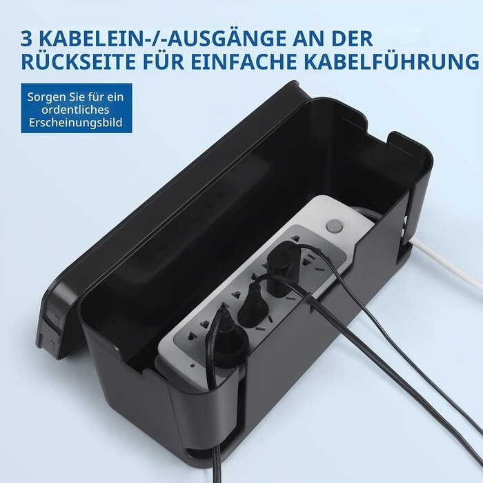 Kabelmanagementboxen 2er-Set Schwarz - Jetzt bis zu 63% günstiger sichern