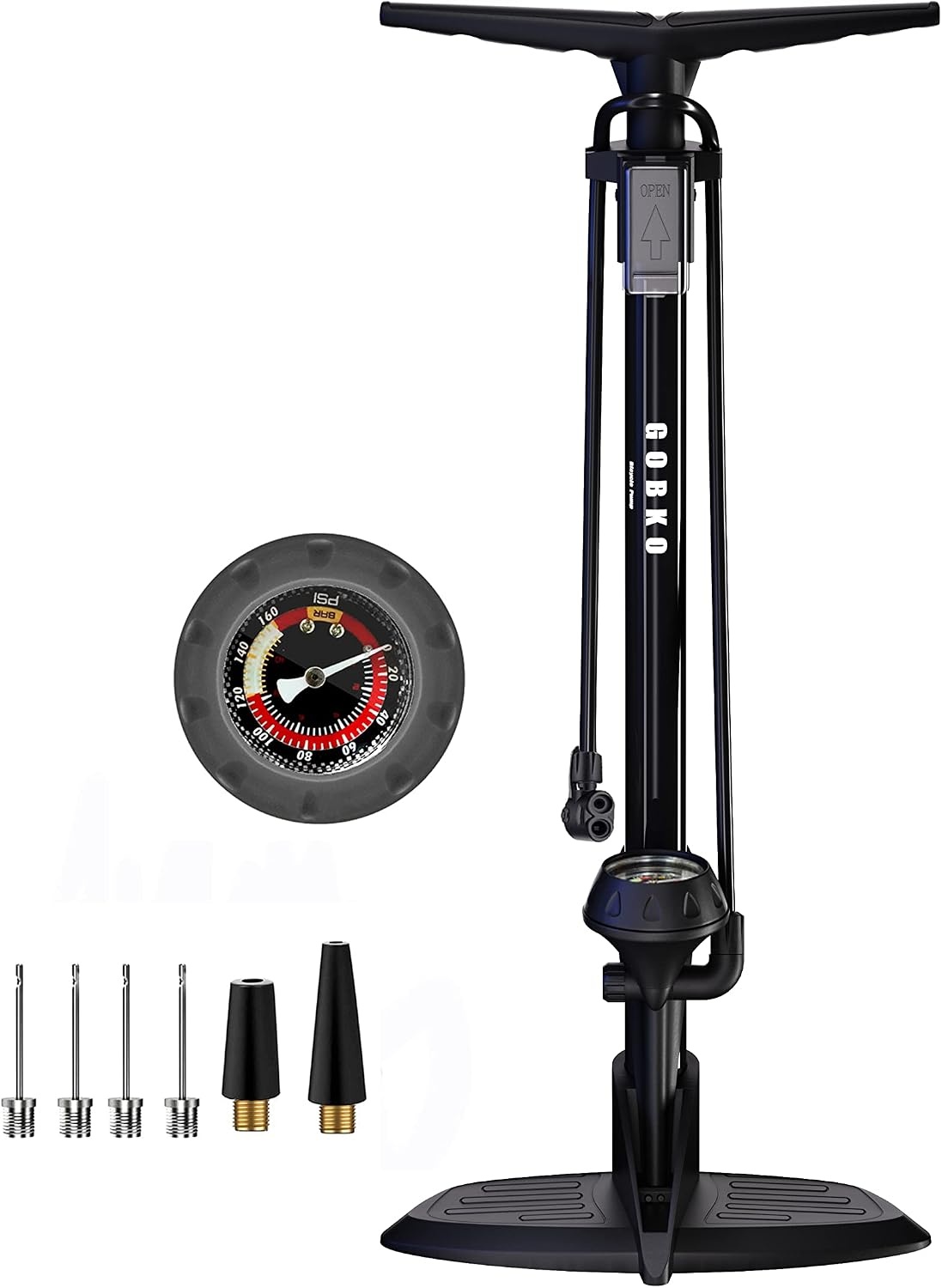 Robuste Stand-Fahrradpumpe bis zu 11 Bar - Jetzt bis zu 59% sparen!
