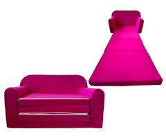 Viking Choice Kindersofa Schlafsofa für Kinder in Pink - bis zu 40% Rabatt