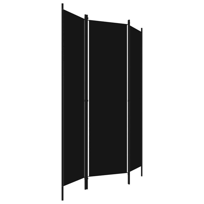 Vidaxl 3-Paneele Raumteiler 150x180 cm Schwarz - Bis zu 32% günstiger