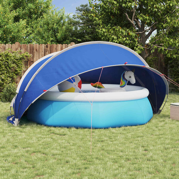Vidaxl Poolkuppel 405 x 405 x 192 cm - Azurblau - Bis zu 35% Rabatt