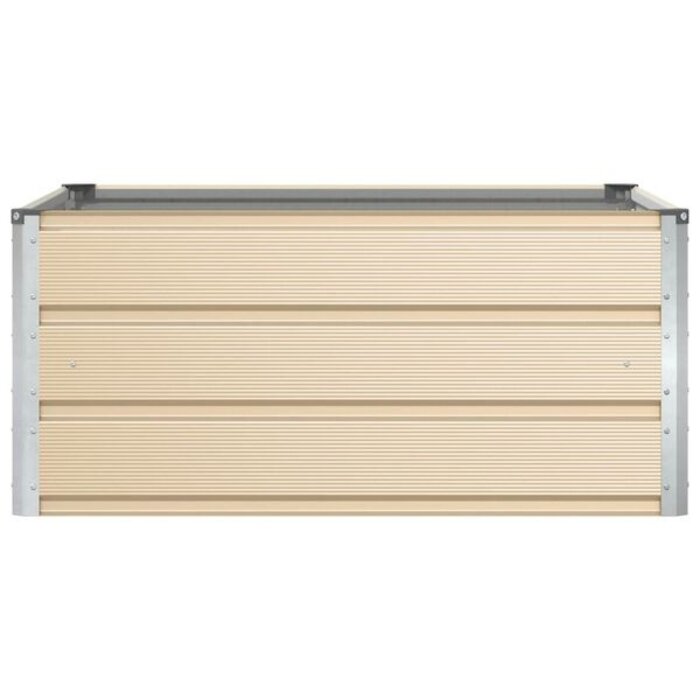 Vidaxl Design-Pflanzkübel Elfenbein 100x100x45cm aus Stahl - bis zu 32% Rabatt
