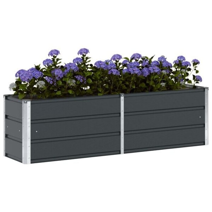 Vidaxl Design Pflanzkübel Stahl Anthrazit 160x40x45cm - bis zu 34% sparen