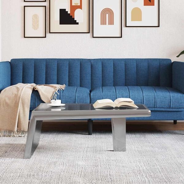 Vidaxl Aviator Couchtisch im Vintage-Design, Aluminium - bis zu 35% Rabatt