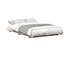 Vidaxl Massivholz-Bettgestell 120x190 cm in Braun - bis zu 37% Rabatt