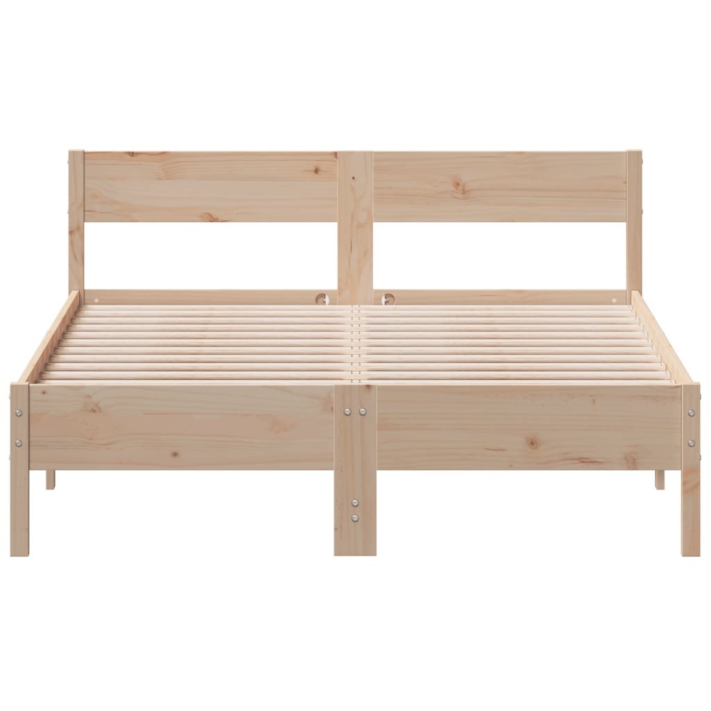 Vidaxl Massivholzbett Kiefer 120x190 cm - Natur - Outlet bis zu 35% Rabatt