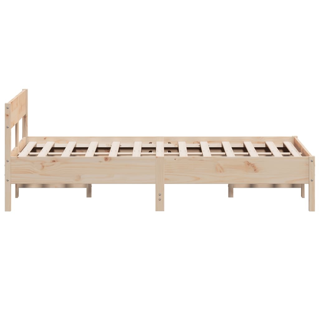 Vidaxl Massivholzbett Kiefer 120x190 cm - Natur - Outlet bis zu 35% Rabatt