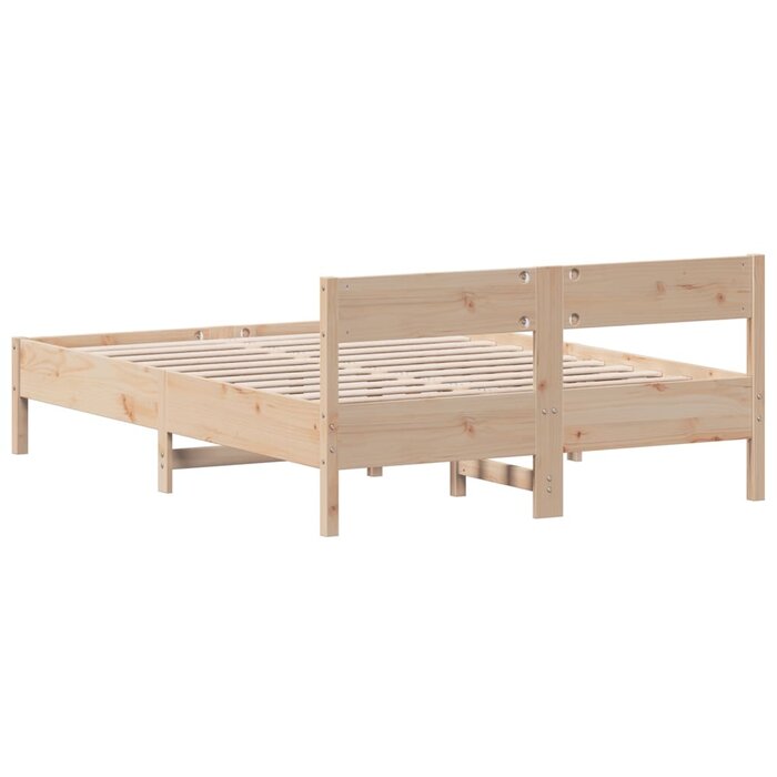 Vidaxl Massivholzbett Kiefer 120x190 cm - Natur - Outlet bis zu 35% Rabatt