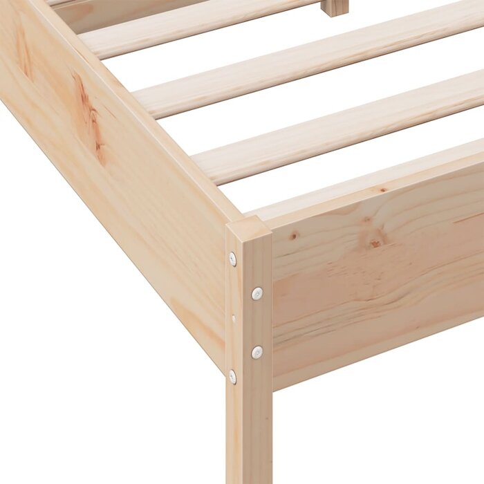 Vidaxl Massivholzbett Kiefer 120x190 cm - Natur - Outlet bis zu 35% Rabatt