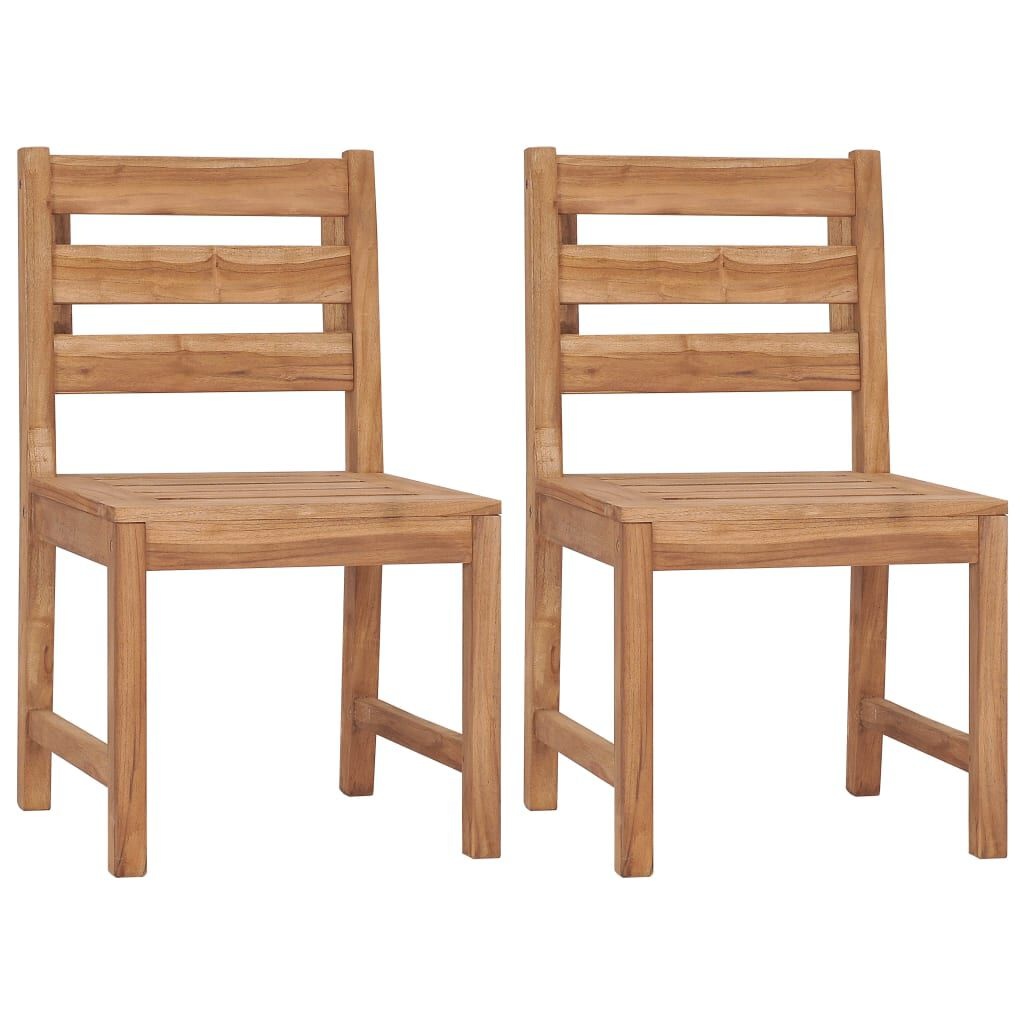 Vidaxl 2er-Set Gartenstühle aus massivem Teakholz - Jetzt bis zu 52% sparen!