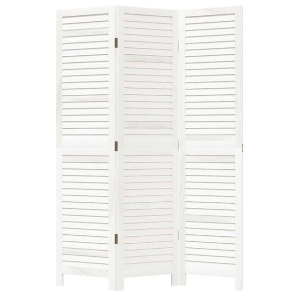 Vidaxl Spanische Wand aus Paulownia-Holz, 3-teilig, Weiß - bis zu 34% Rabatt