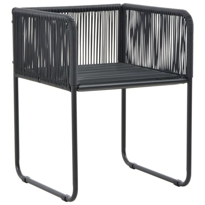 Vidaxl 4er Set Gartenstühle mit Kissen, Poly-Rattan Schwarz - bis zu 35% günstiger