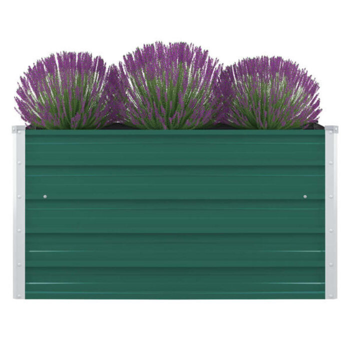Vidaxl Hochbeet 100x100x45 cm aus verzinktem Stahl, grün - bis zu 33% reduziert