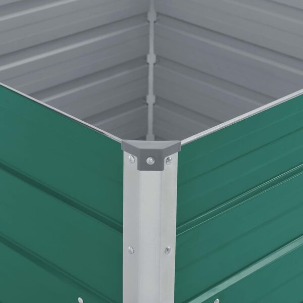 Vidaxl Hochbeet 100x100x45 cm aus verzinktem Stahl, grün - bis zu 33% reduziert