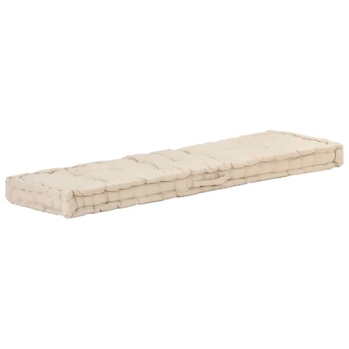 Vidaxl Palettenkissen 120x40x7 cm Beige - jetzt bis zu 33% günstiger sichern