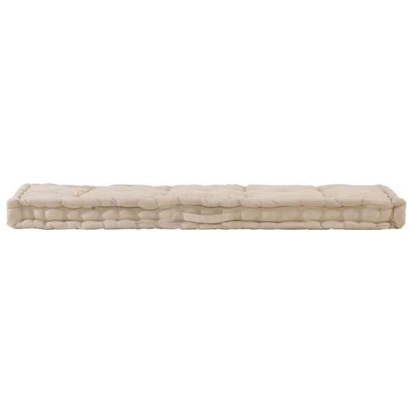 Vidaxl Palettenkissen 120x40x7 cm Beige - jetzt bis zu 33% günstiger sichern