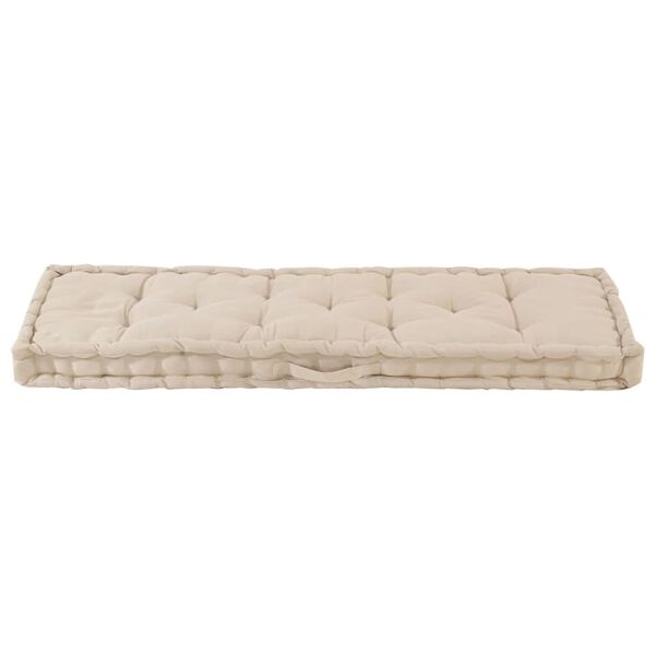 Vidaxl Palettenkissen 120x40x7 cm Beige - jetzt bis zu 33% günstiger sichern