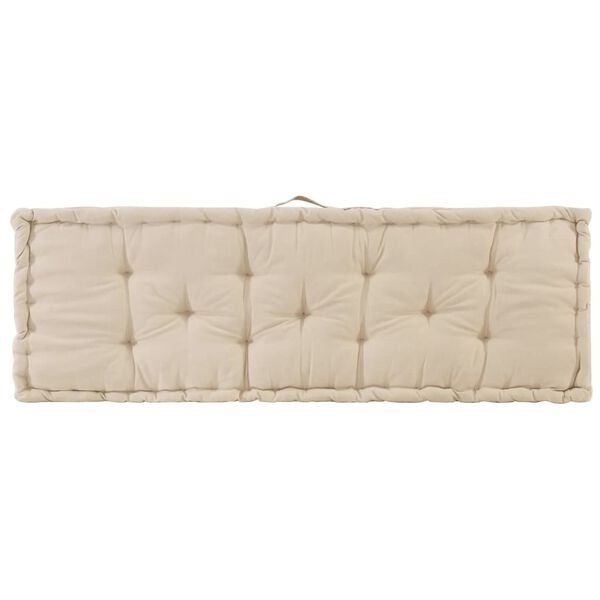 Vidaxl Palettenkissen 120x40x7 cm Beige - jetzt bis zu 33% günstiger sichern