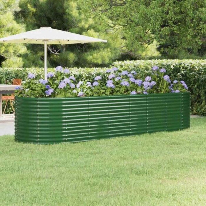 Vidaxl Großes ovales Hochbeet 322x100 cm aus verzinktem Stahl - bis zu 35% sparen