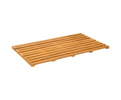Vidaxl Badematte aus Akazienholz 80x48 cm - Natur - bis zu 38% Rabatt