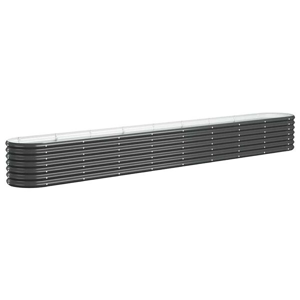 Vidaxl Großes Pflanzkübel Hochbeet 332x40x36 cm Anthrazit - bis zu 34% sparen