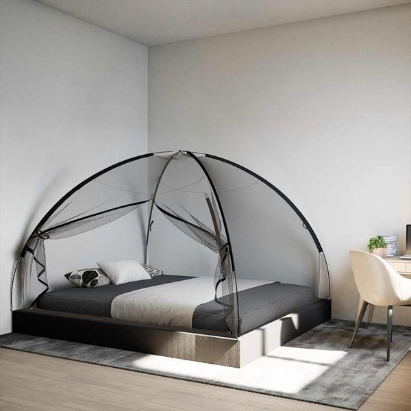 Vidaxl Moskitonetz Mongolia, Yurt-Form, schwarz - jetzt bis zu 33% sparen
