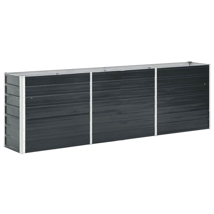 Vidaxl Hochbeet aus Stahl 240x40x77cm Anthrazit - Jetzt bis zu 34% Rabatt sichern