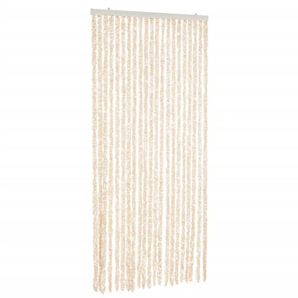 Vidaxl Chenille-Türvorhang 90x200 cm Insektenschutz - beige/weiß - bis zu 34% Rabatt