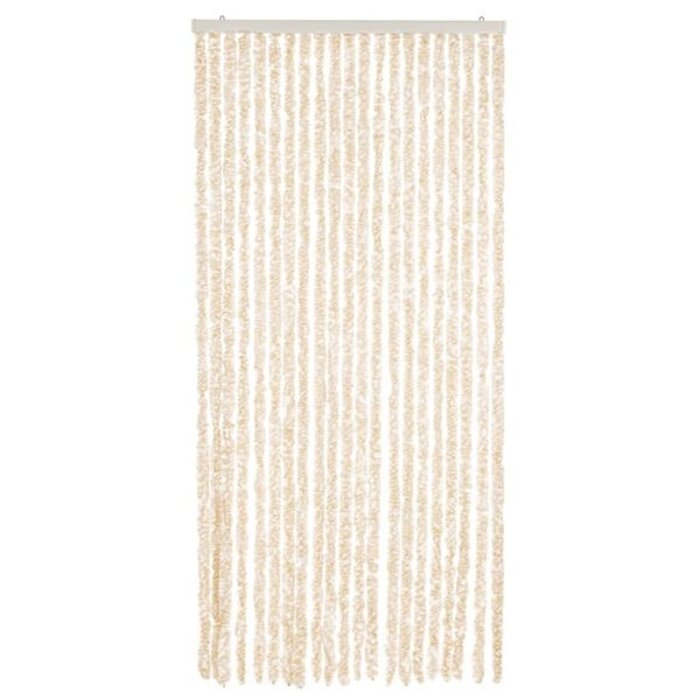Vidaxl Chenille-Türvorhang 90x200 cm Insektenschutz - beige/weiß - bis zu 34% Rabatt