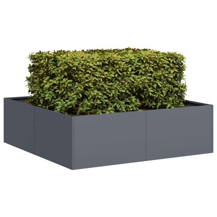 Vidaxl Anthrazit Pflanzbeet 100x100x30 cm - Hochwertiger Stahl - Bis zu 34% Rabatt