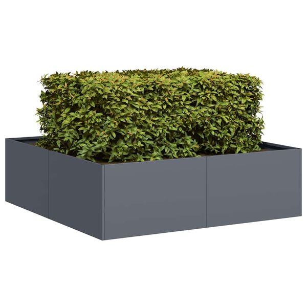 Vidaxl Anthrazit Pflanzbeet 100x100x30 cm - Hochwertiger Stahl - Bis zu 34% Rabatt