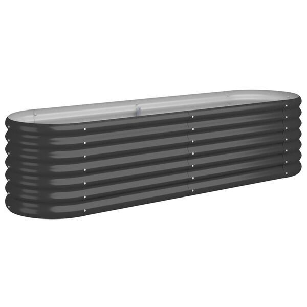 Vidaxl Großer Pflanzkübel aus Stahl 152x40x36cm - Anthrazit - bis zu 34% Rabatt