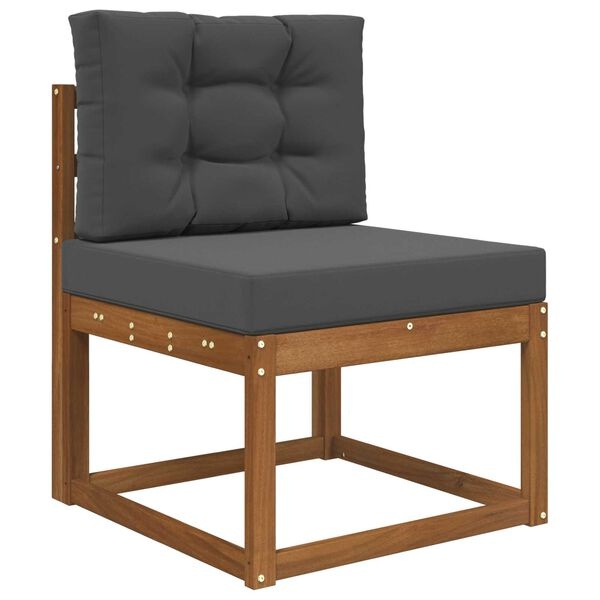 Vidaxl Outdoor-Sitzkissen mit Rückenkissen 60x60cm, Anthrazit - bis zu 34% sparen