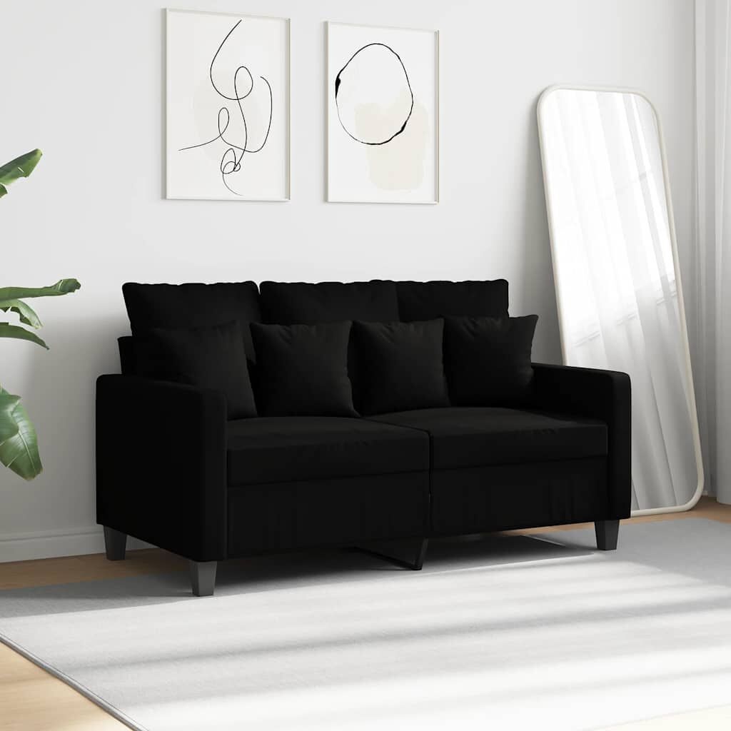 Vidaxl Modernes 2-Sitzer Sofa 120 cm Schwarz - Jetzt bis zu 30% günstiger