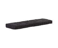 Vidaxl Palettenkissen 120 x 40 x 7 cm Schwarz - Jetzt bis zu 39% sparen!