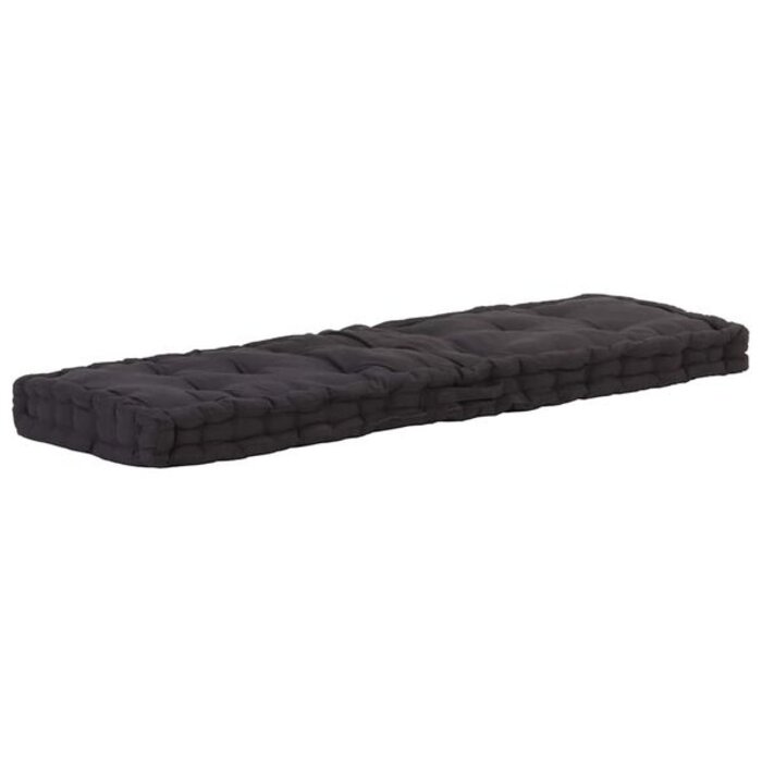 Vidaxl Palettenkissen 120 x 40 x 7 cm, Schwarz - Jetzt bis zu 33% Rabatt