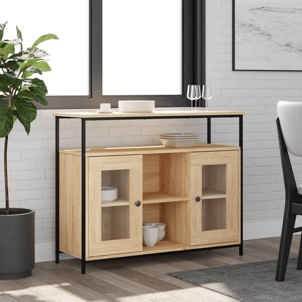 Vidaxl Sideboard in Sonoma-Eiche 100x35x80 cm - Jetzt bis zu 35% sparen