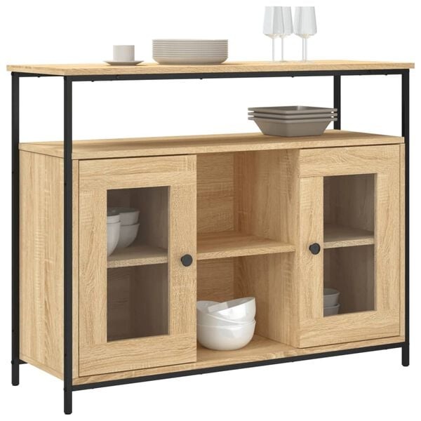 Vidaxl Sideboard in Sonoma-Eiche 100x35x80 cm - Jetzt bis zu 35% sparen
