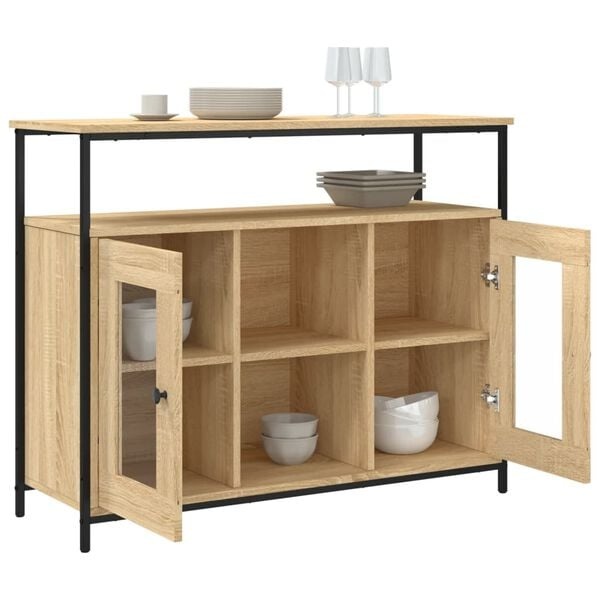Vidaxl Sideboard in Sonoma-Eiche 100x35x80 cm - Jetzt bis zu 35% sparen