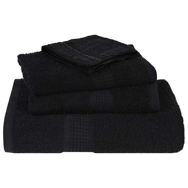Vidaxl 10er Set XXL Baumwoll-Handtücher 100x200 cm, Schwarz - bis zu 35% Rabatt