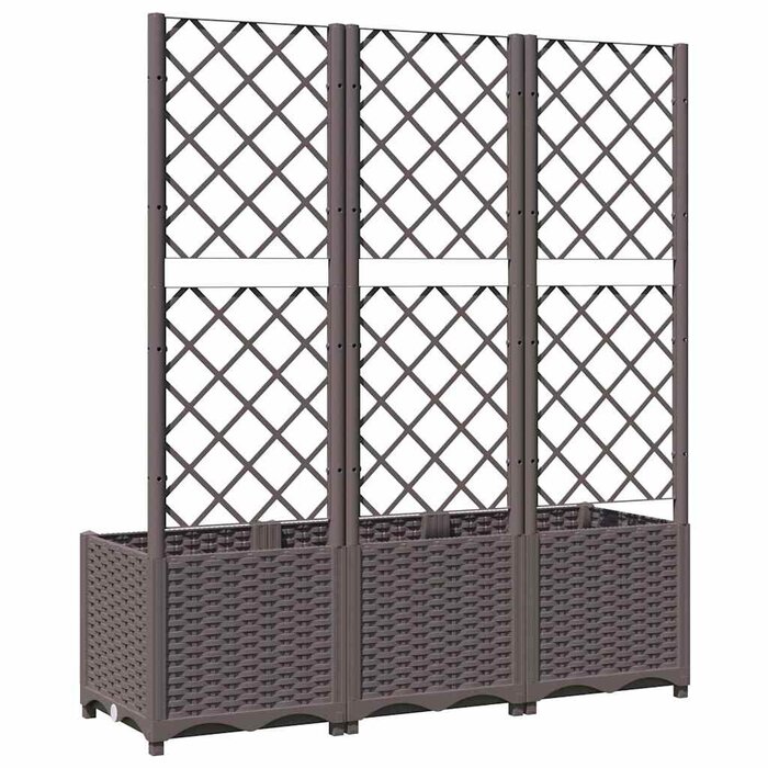 Vidaxl Pflanzkasten mit Rankgitter 120x40x136 cm Braun - bis zu 29% Rabatt