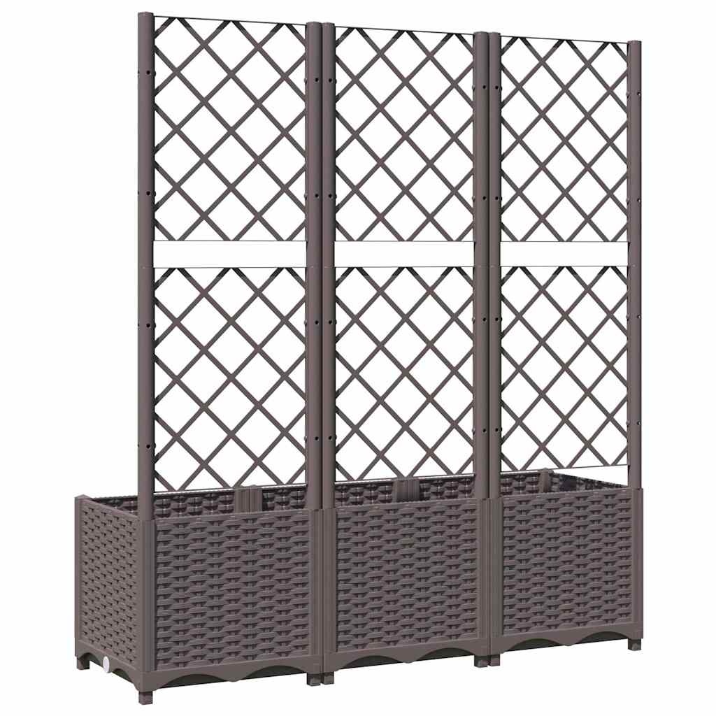 Vidaxl Pflanzkasten mit Rankgitter 120x40x136 cm Braun - bis zu 29% Rabatt