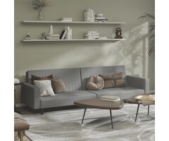 Vidaxl Schickes 2-Sitzer Schlafsofa in Hellgrau - Jetzt bis zu 41% sparen