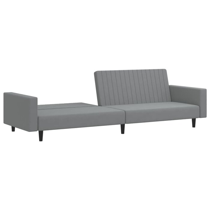 Vidaxl 2-Sitzer Schlafsofa in Hellgrau - Samt - Jetzt bis zu 35% Rabatt