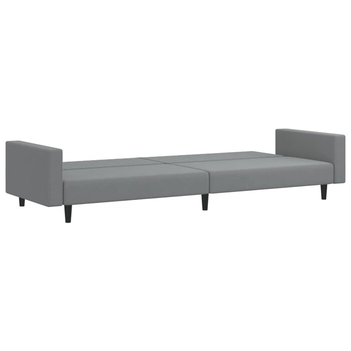 Vidaxl 2-Sitzer Schlafsofa in Hellgrau - Samt - Jetzt bis zu 35% Rabatt