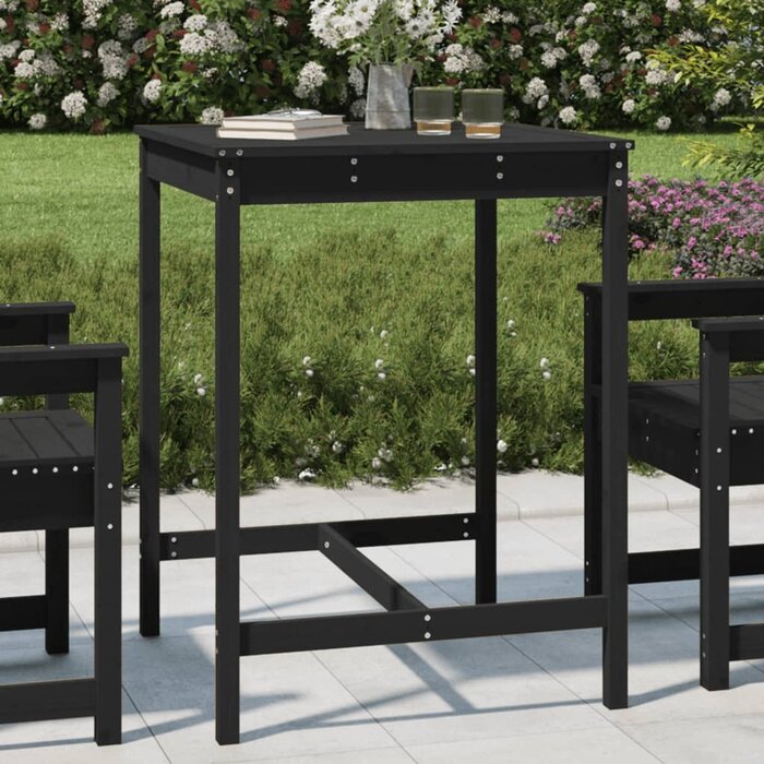 Vidaxl Stehtisch Gartentisch Kiefernholz Schwarz 82,5x82,5x110 cm - bis zu 34% Rabatt