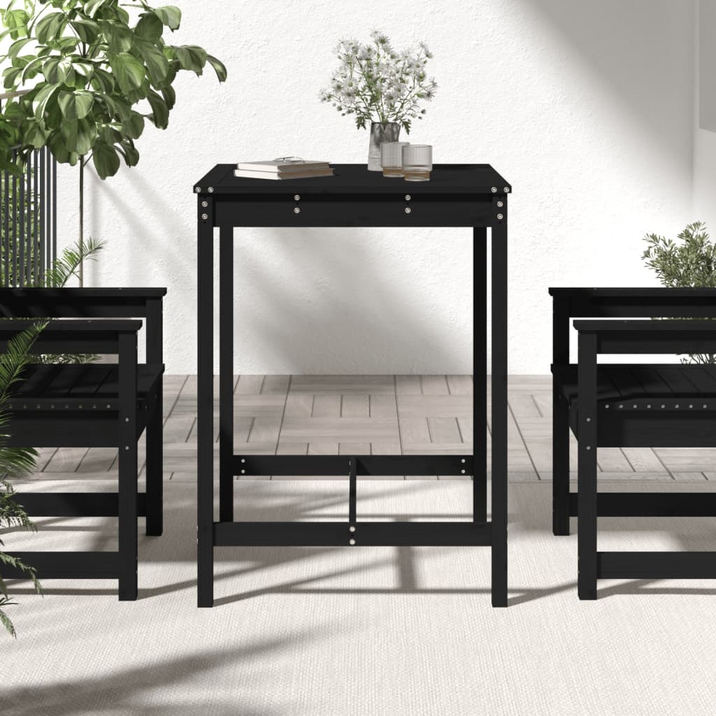 Vidaxl Stehtisch Gartentisch Kiefernholz Schwarz 82,5x82,5x110 cm - bis zu 34% Rabatt
