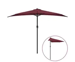 Vidaxl Balkon-Halbschirm 300cm Bordeauxrot - Bis zu 40% günstiger