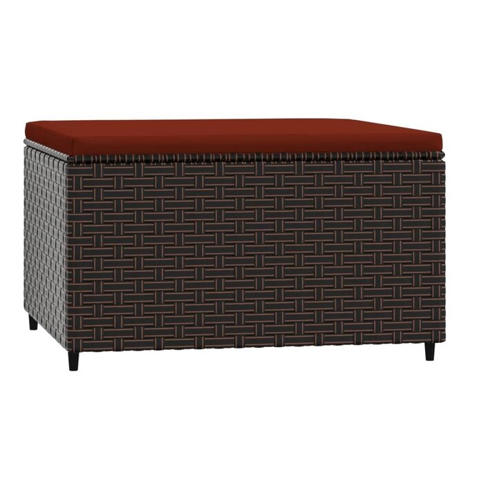 Vidaxl Fußhocker mit Kissen Braun 55x55cm - Jetzt bis zu 31% Rabatt sichern