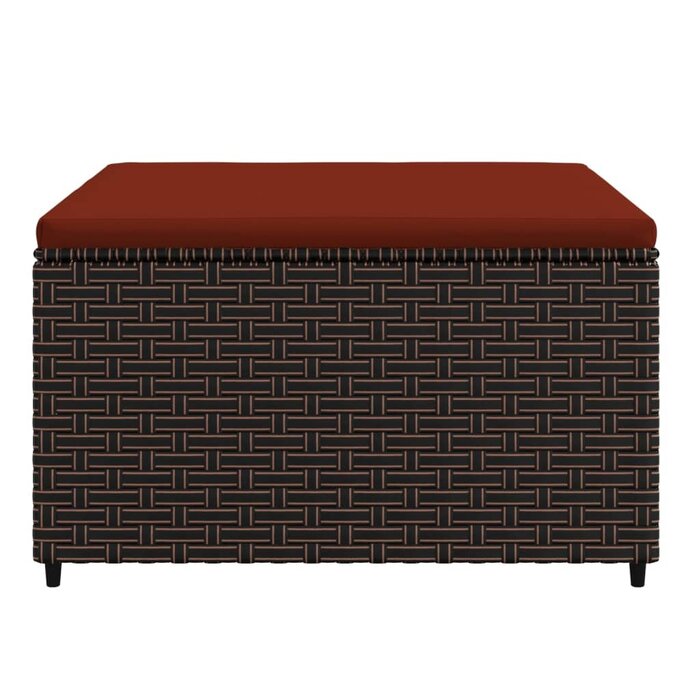 Vidaxl Fußhocker mit Kissen Braun 55x55cm - Jetzt bis zu 31% Rabatt sichern